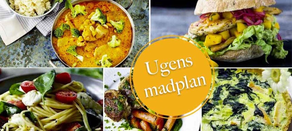 Nem mandags-pasta, skøn bruger med kylling og mango & lækker thai-mørbrad: Her er ugens madplan til dig!