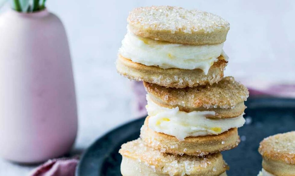 Franske vafler med citroncreme