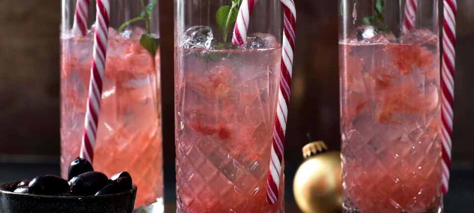 Skøn juledrink: Gin & tonic med pink grape og sukkerstok