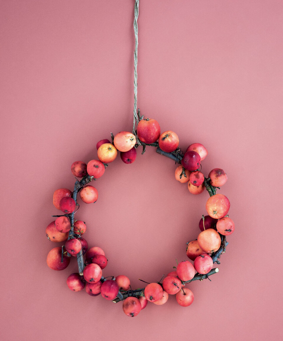 Dørkrans med æbler