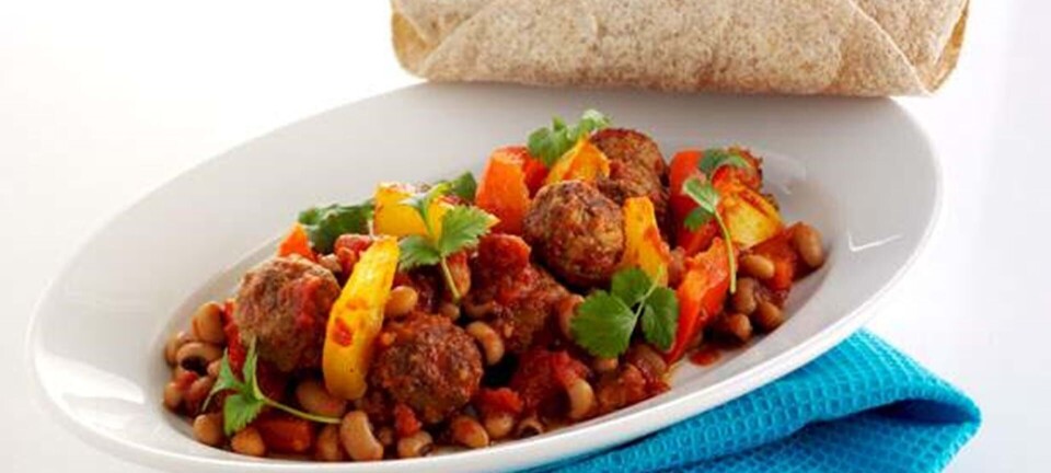 Chipotlekødboller i chilisauce