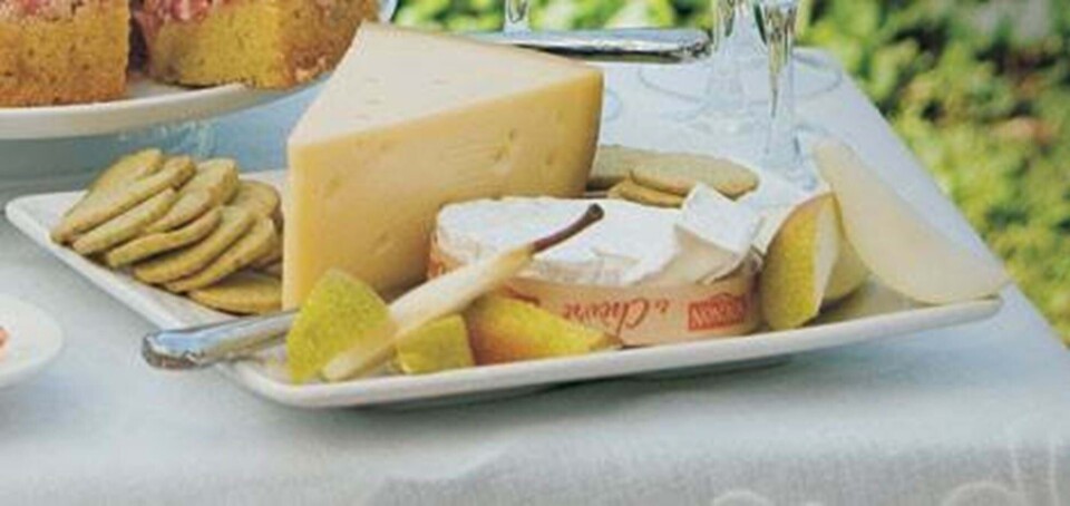 Ost med hjemmebagte krydderurtekiks