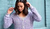 Strik selv: Smuk trøje med lilla striber