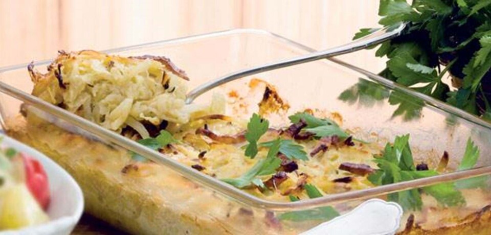Kartoffelgratin med bacon