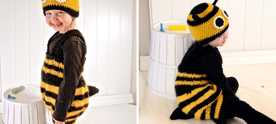 Sød bi: Strik og hækl selv-kostume til børn