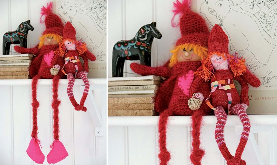 Strikkede og hæklede nisser fra Hendes Verden