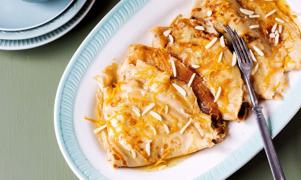 Bløde og lækre crêpes suzette