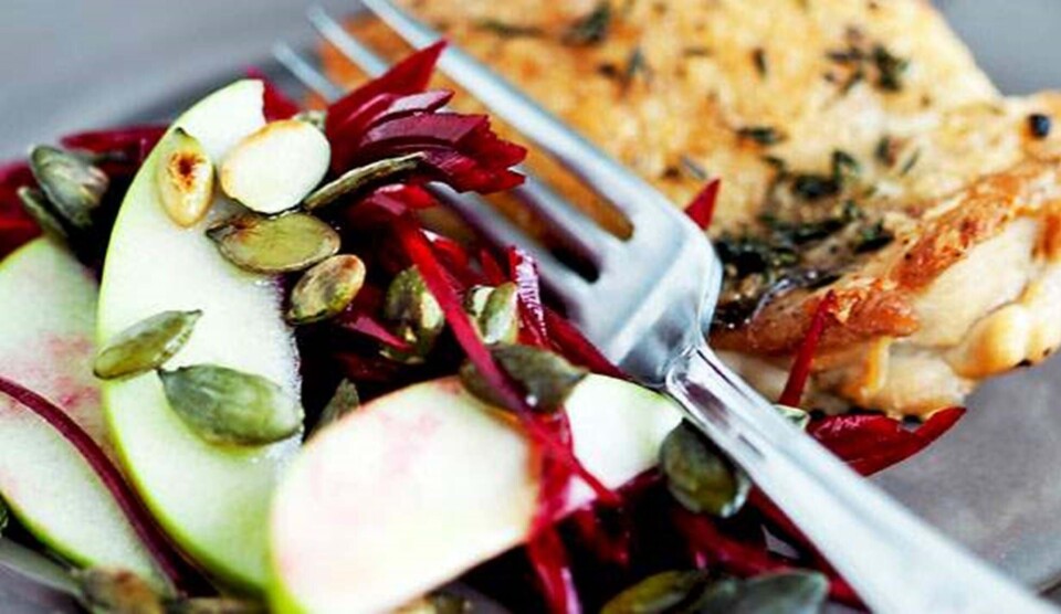 Rødbedesalat opskrift med kylling