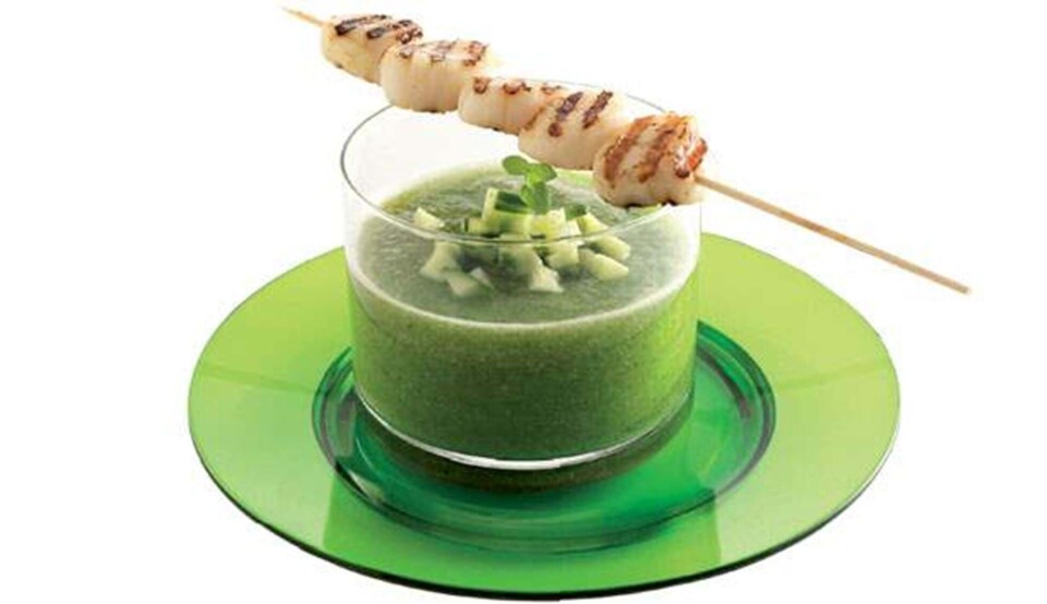 Opskrift på melon-agurke gazpacho