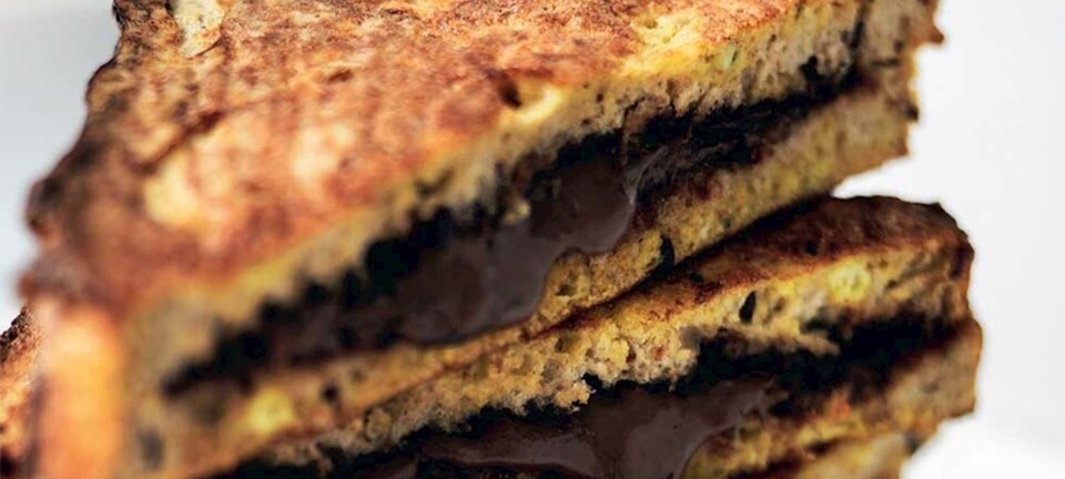 Bagt french toast med nutella