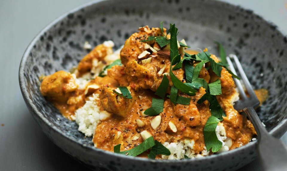 KETO opskrift: Chicken korma med blomkålsris