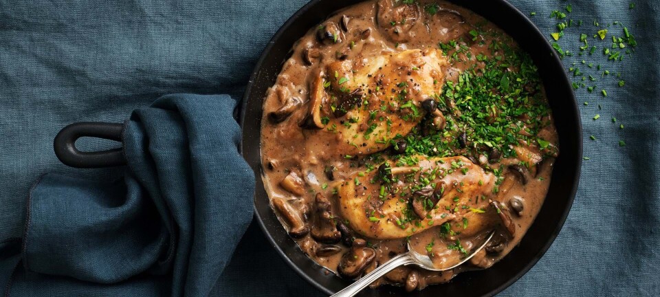 Kylling med svampesauce