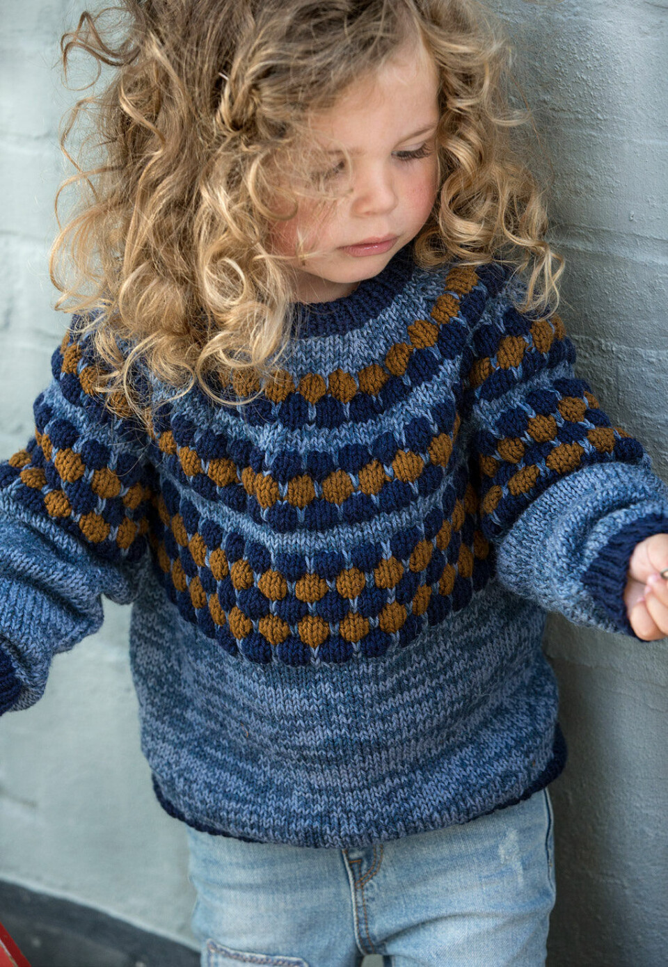 Sweater med sømandsbobler