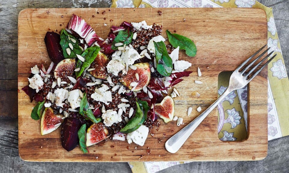 Bagte rødbeder med rød quinoa