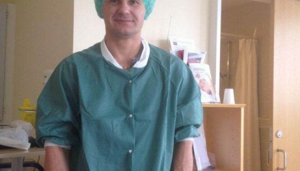 Dan, da inden han tog imod sin datter i formiddags (Foto: Privat)