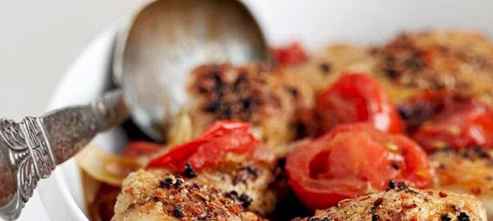 Chilikylling med tomat, løg, squash og kartofler