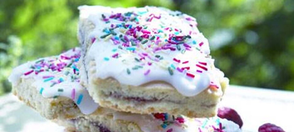 Skønne sprøde hindbærsnitter