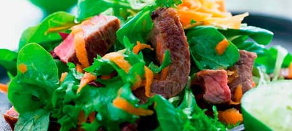 Oksekød i thaisalat
