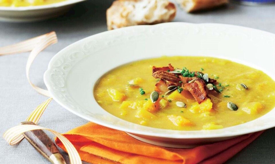 Græskarsuppe med bacon