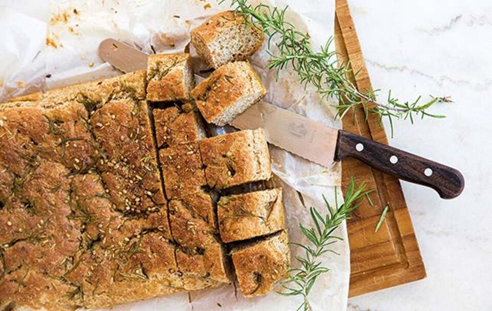 Fuldkornsfocaccia