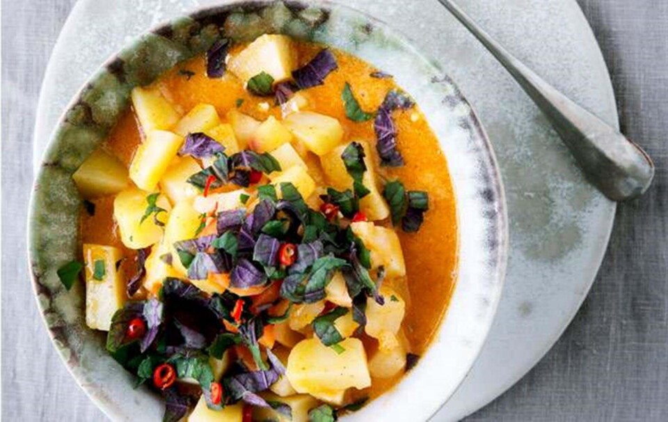 Spicy karry med rødder