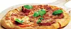 Pizza med tomat og parmaskinke