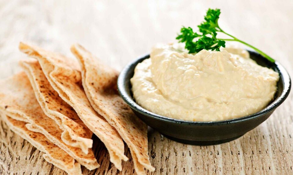 Pitaer med hummus og stegte squash