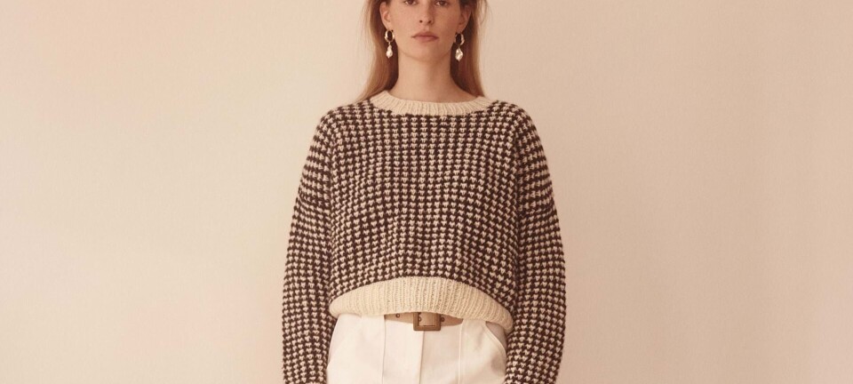 Smuk bluse i vævestrik