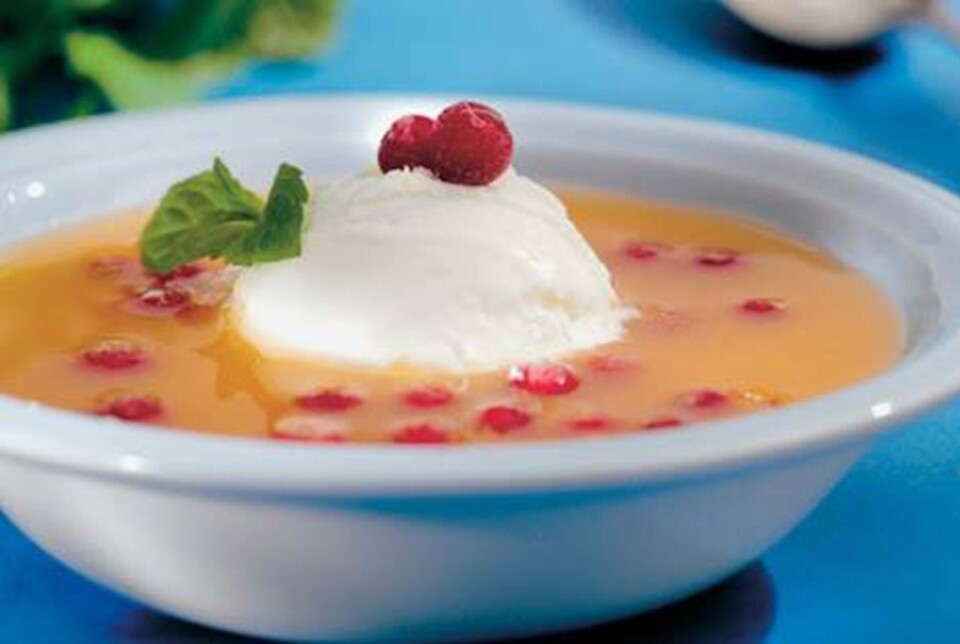 Iskold melonsuppe med søde ribs