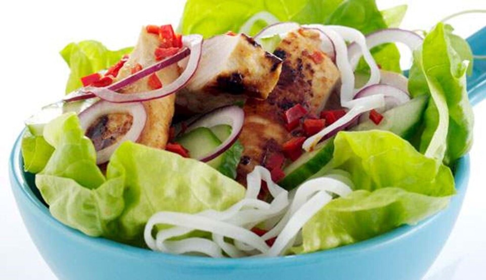 Opskrift på orientalsk kyllingesalat