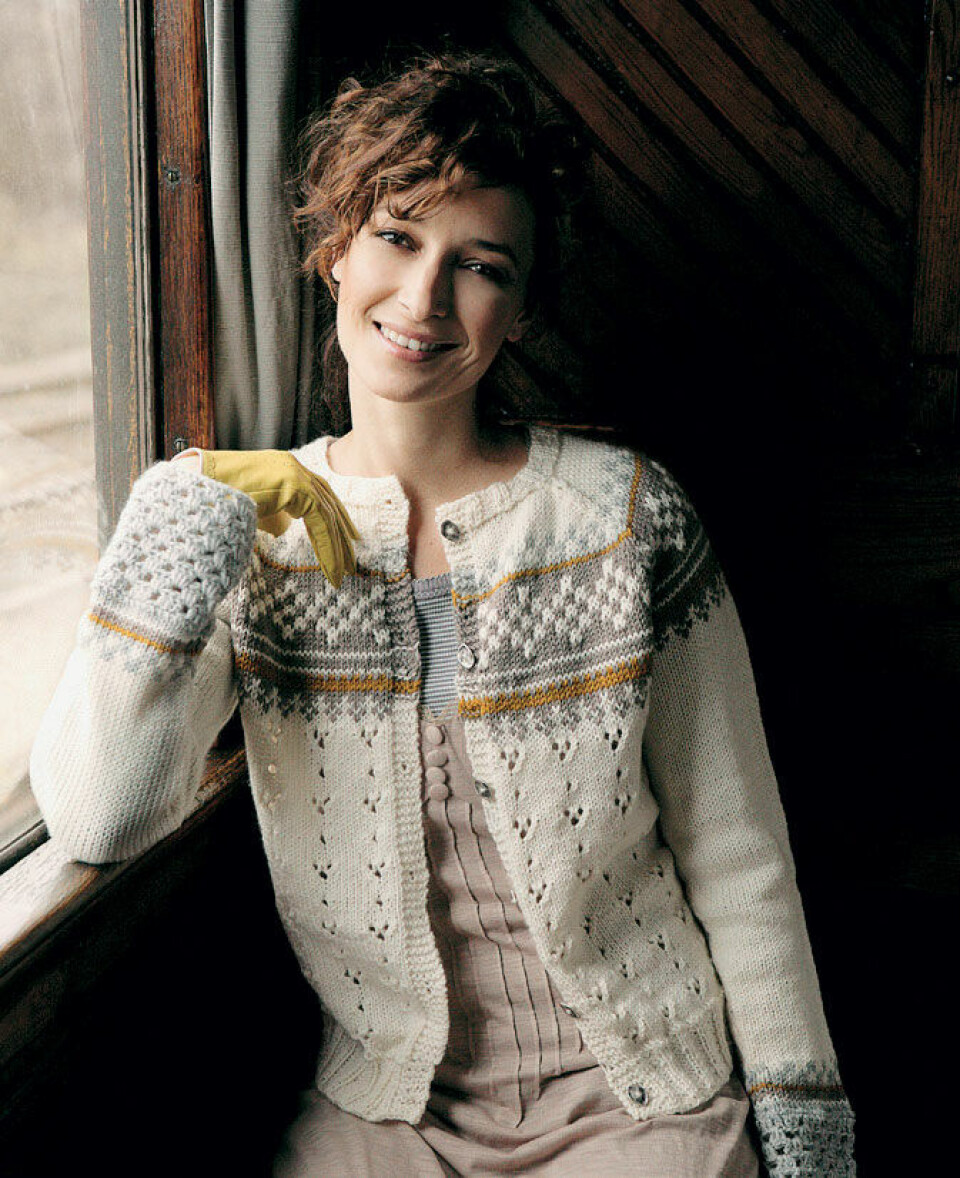 Trøje med mønster og raglan