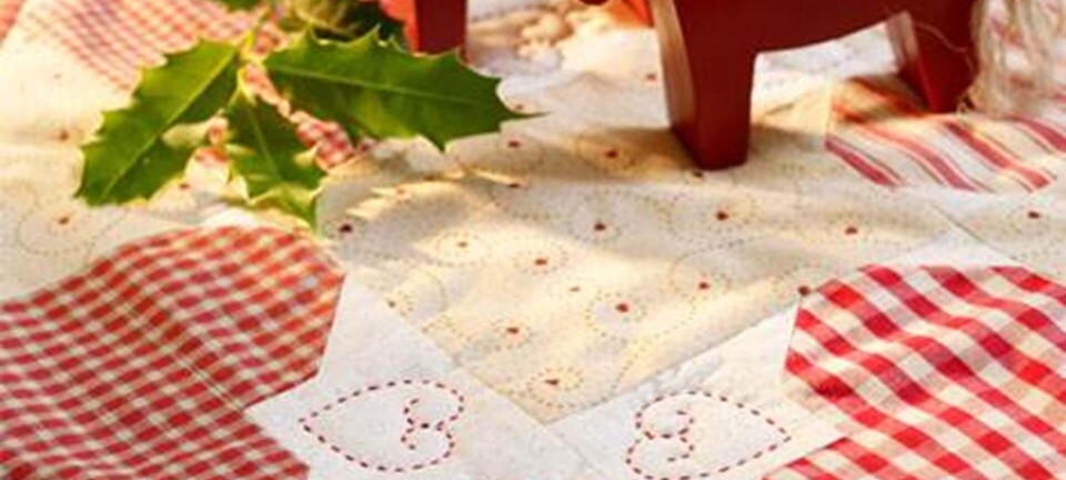 Julepatchwork: Lav en flot hjerteløber