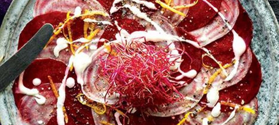 Rødbedecarpaccio med appelsin