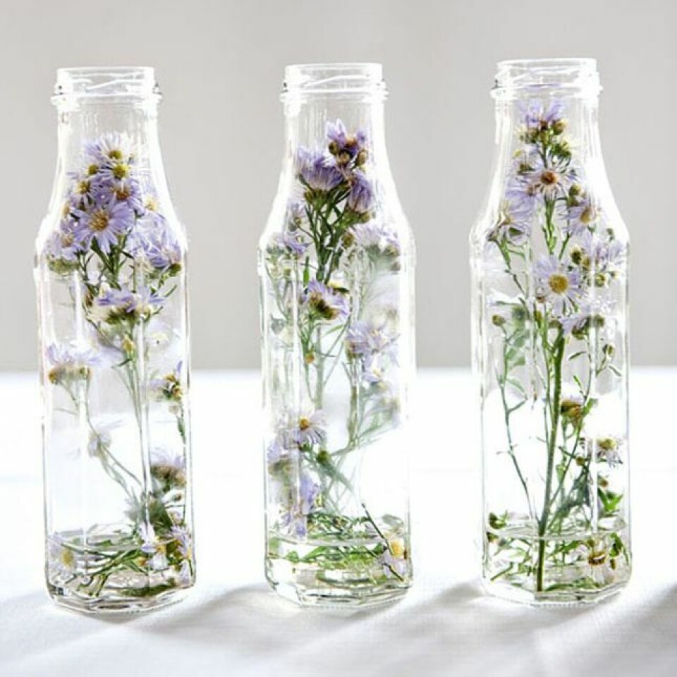 Borddekorationer med tørrede blomster