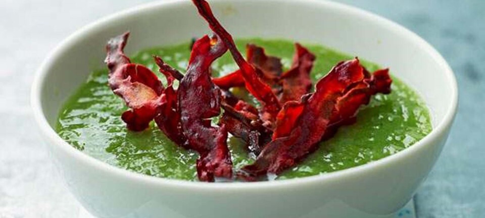 Jordskokkesuppe med rødbedechips