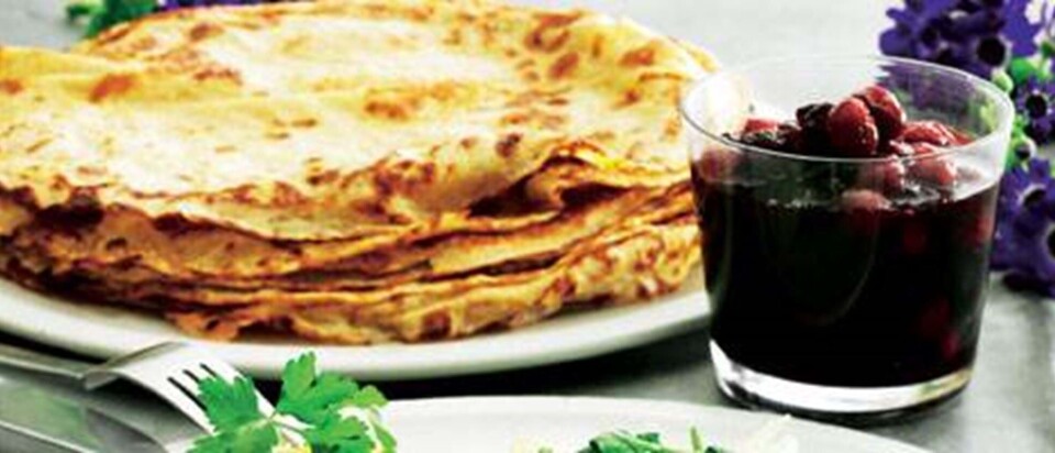 Speltpandekager med syltede bær