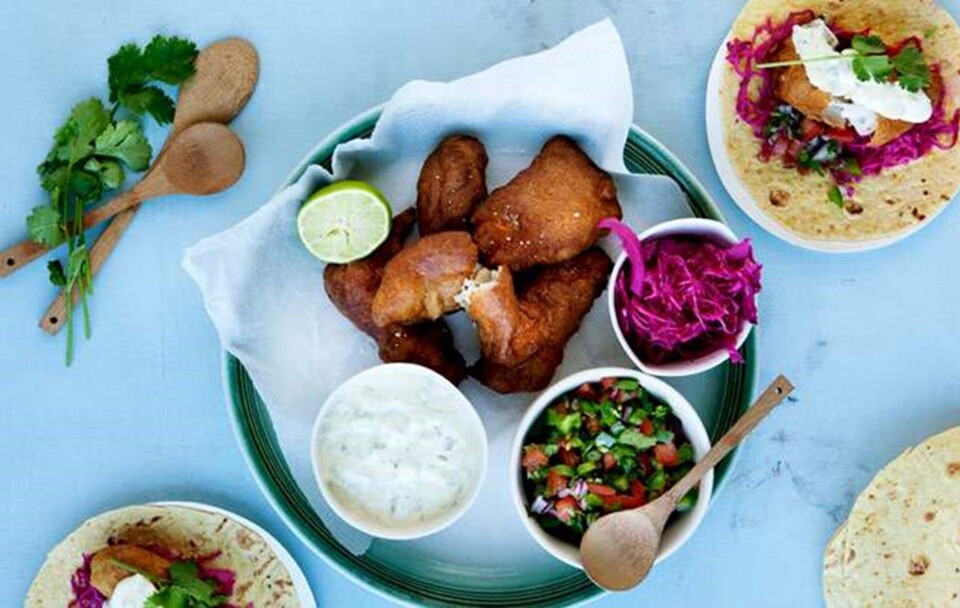 Tacos med frisk salsa og tartaresauce