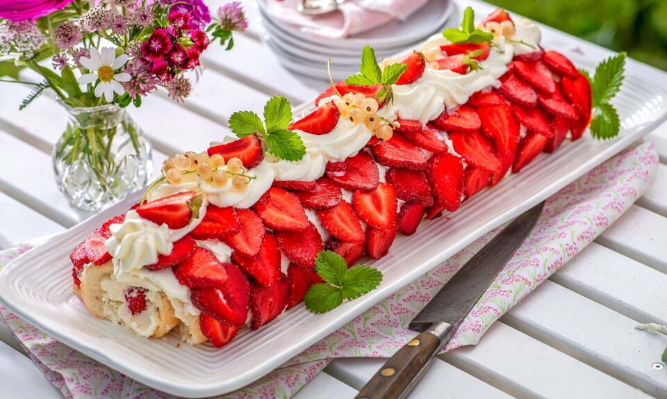 jordbærroulade