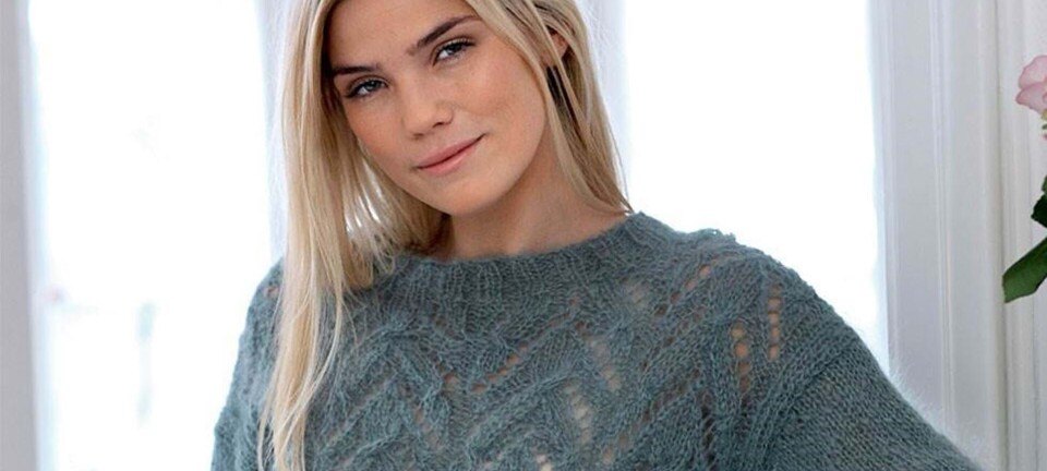 Strik selv: Sweater med hul- og fletmĂžnster