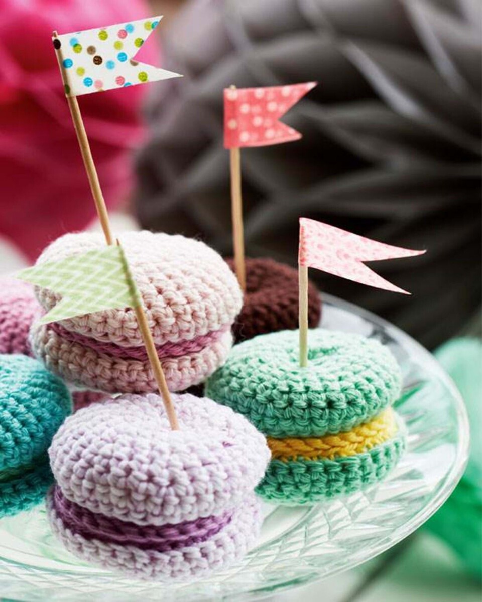 Hæklede macarons fra Hendes Verden