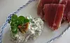 Ricottadip med brøndkarse og pinjekerner