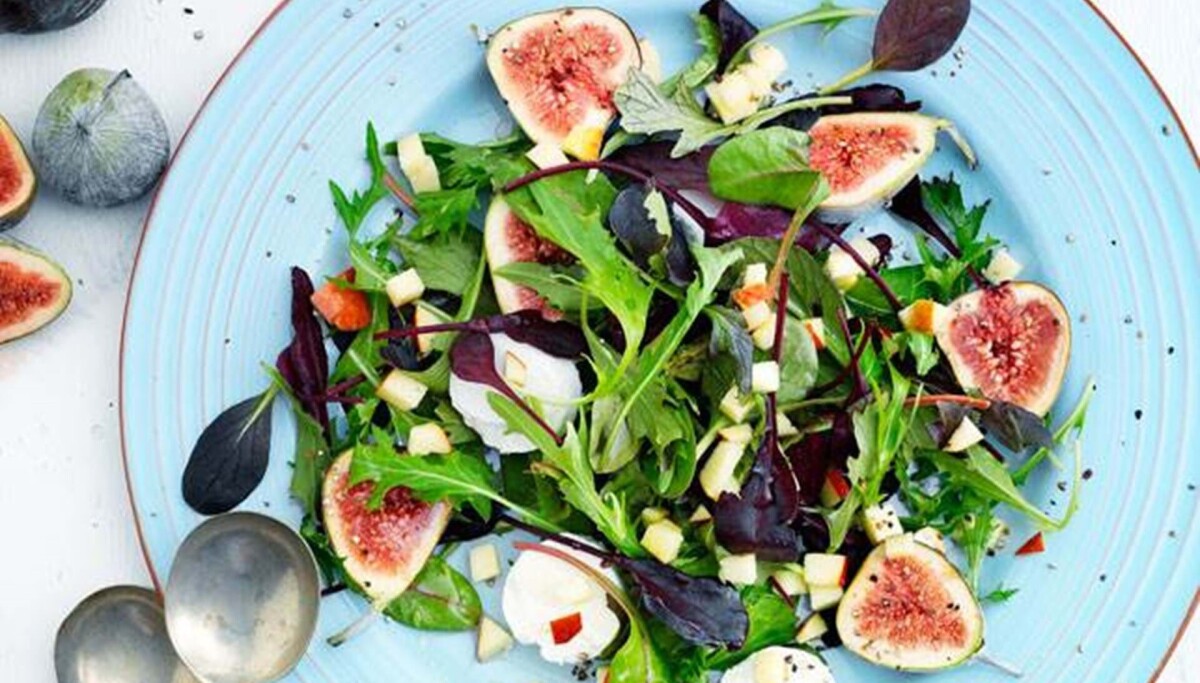 Salat med friske figner & gedeost - fit living