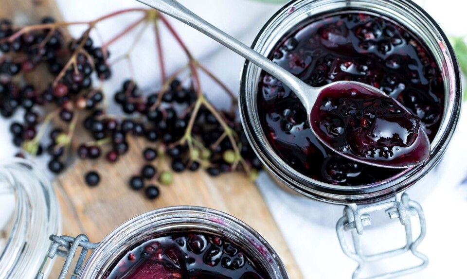 Marmelade med hyldebær og æble