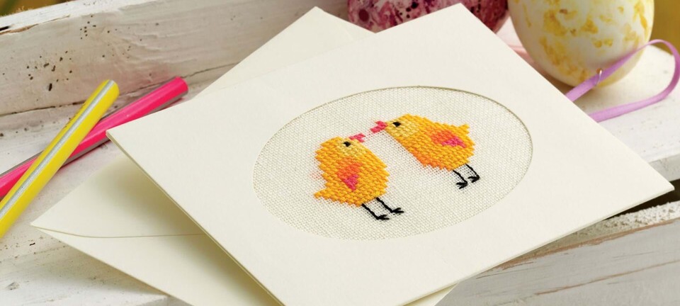 Brodér fine kyllinger i korssting