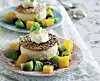Sauternefromage på sprøde mandelbunde