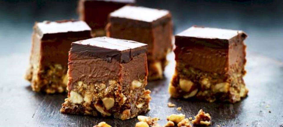 Hjemmelavet Ragusa: Nougat-granolafirkanter