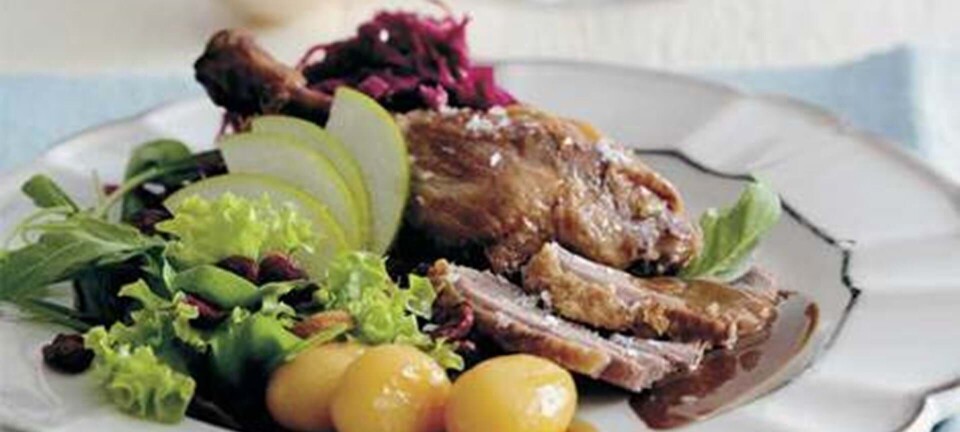 Andesteg med rødvinssauce