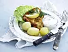 Rødspættefileter med persilledip
