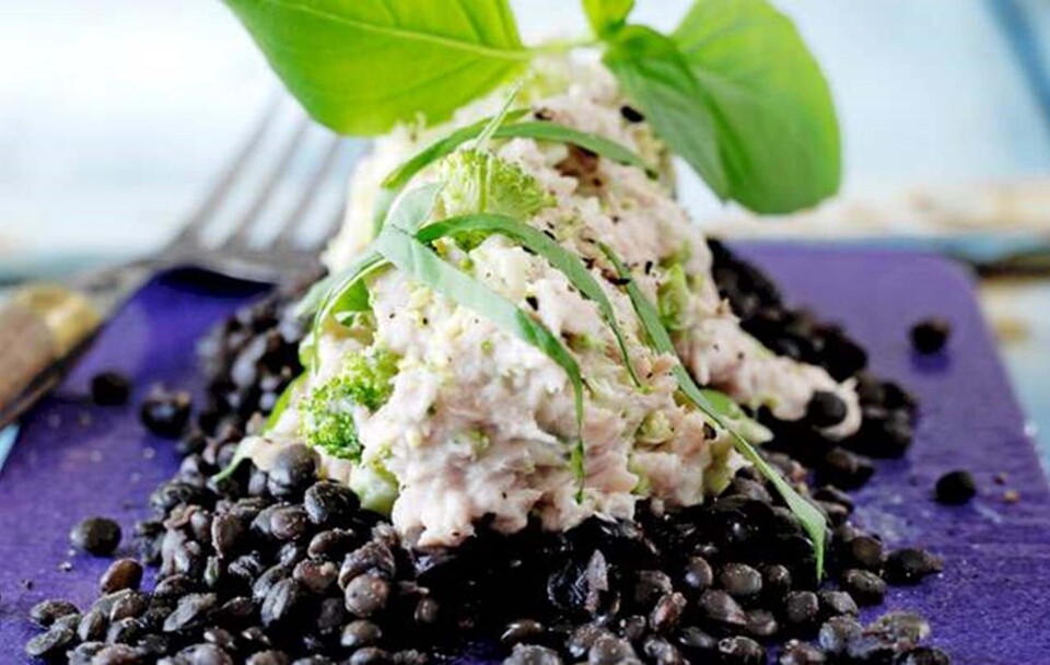 Belugalinser med tunmousse