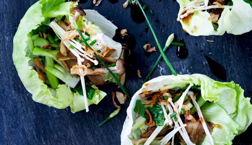 Opskrift på svampesalat med bokchoy